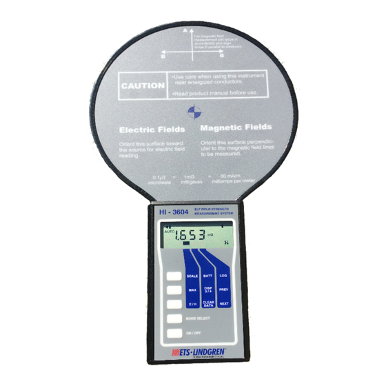 ETS-Lindgren HI-3604 User Manual