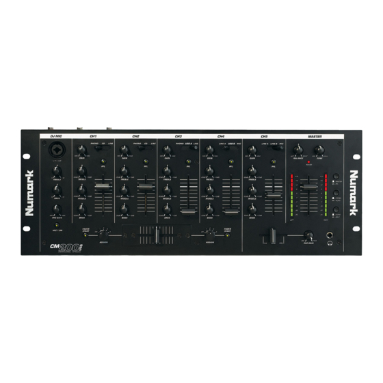 Numark CM200USB Quick Start Owner's Manual