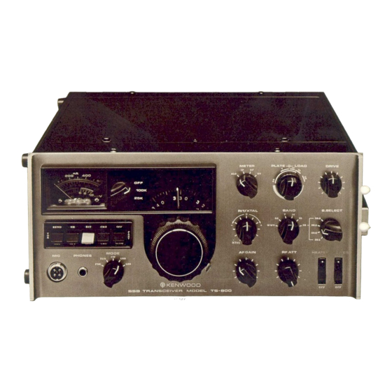 Kenwood TS-900 Amateur HF Transceiver Manuals