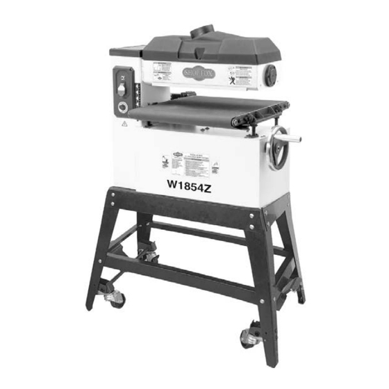 Shop fox W1854Z Owner's Manual