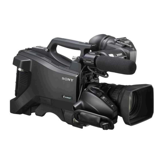 Sony HXC-D70 Series HD Studio Camera Manuals