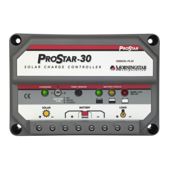 Morningstar ProStar PS-15M Installation, Operation And Maintenance Manual