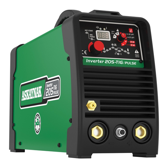 ASKAYNAK Inverter 205 TIG/PULSE Manuals