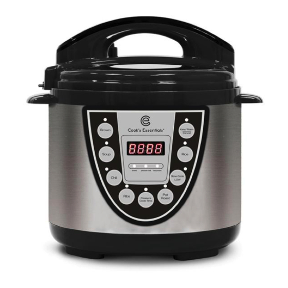 CooksEssentials 6.5 Quart Digital Oval Pressure Cooker 