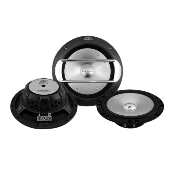 Audio Design ESX SIGNUM Series Manual