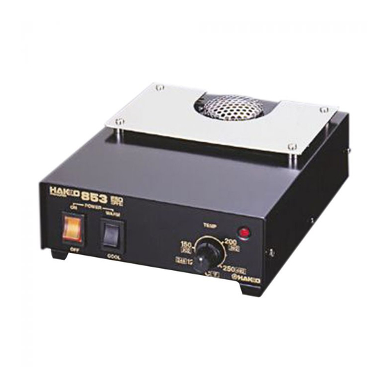 Hakko Electronics 853 Quick Manual