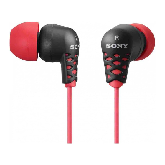 Sony MDR-EX37B/RED Specifications