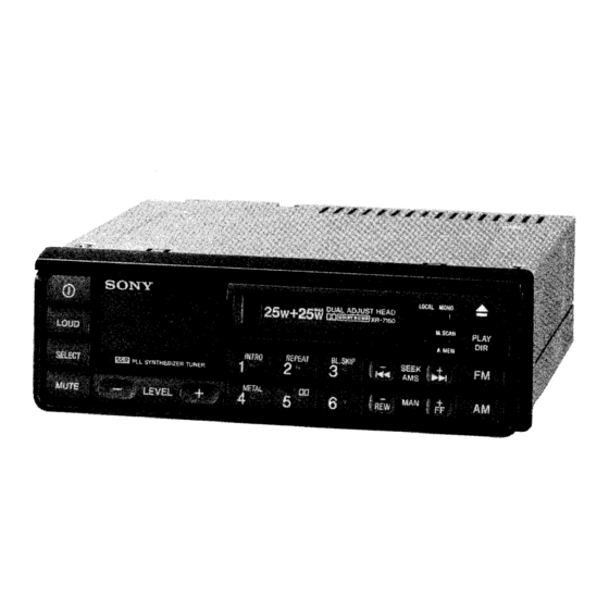 Sony XR-7150 Service Manual