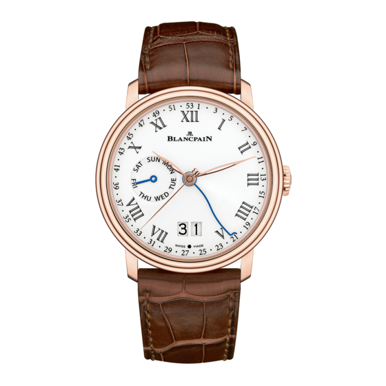 Blancpain Villeret SEMAINIER GRANDE DATE 8 JOURS Manual