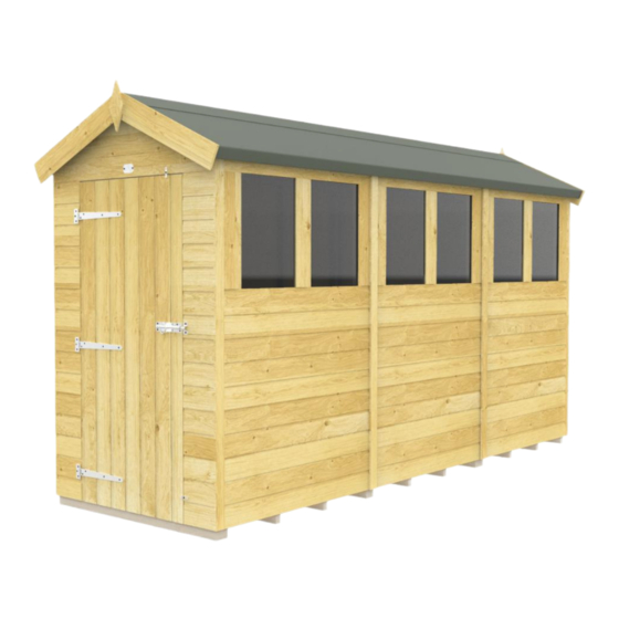 total sheds Apex Shed 4ft x12ft Assembly Manual