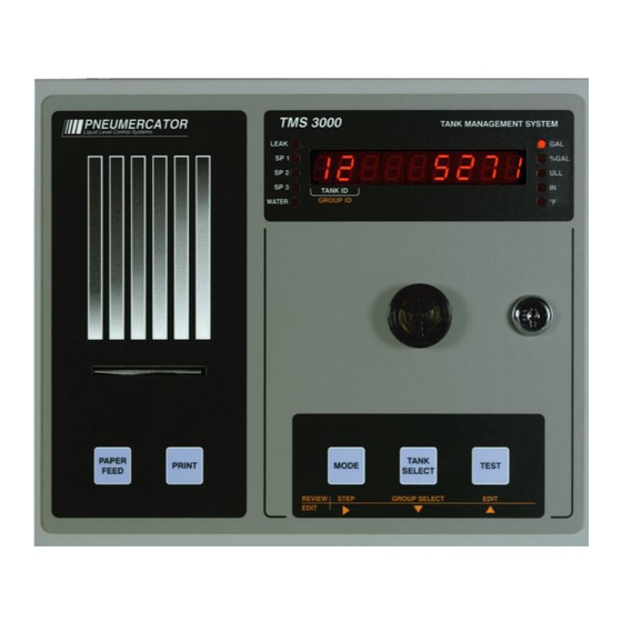 Pneumercator TMS3000 Quick Start Up Manual