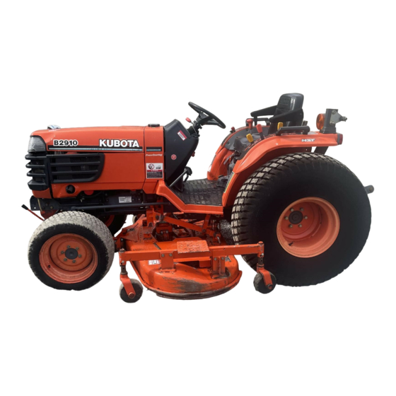 Kubota B2910 Workshop Manual