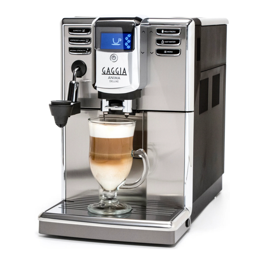 Gaggia Anima Deluxe - Superautomatic Coffee Machine Manual