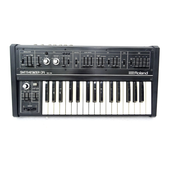 Roland SH-09 Owner's Manual