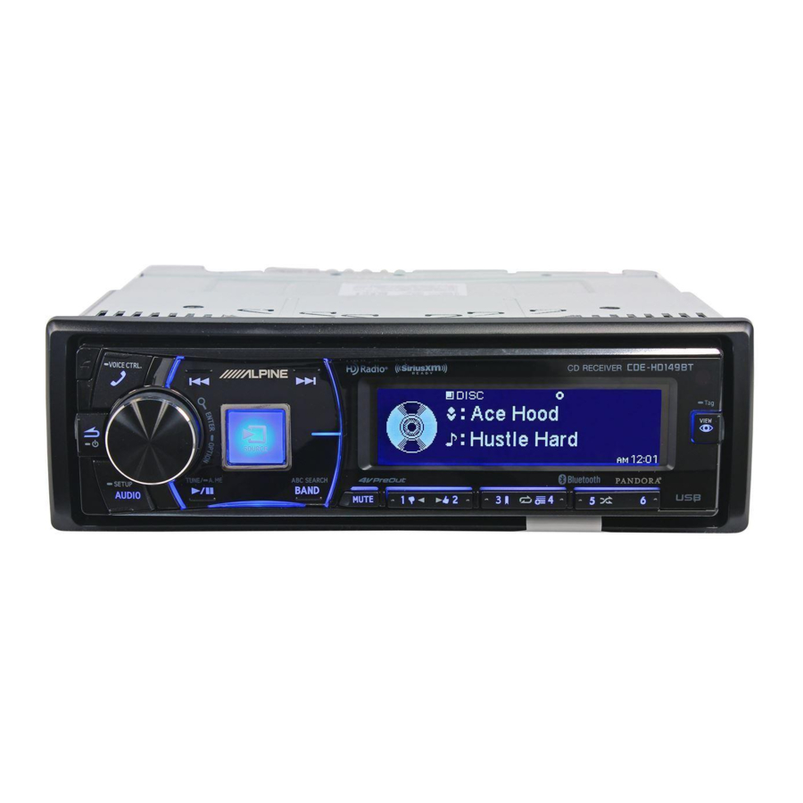 Alpine CDE-HD149BT How To Use Manual