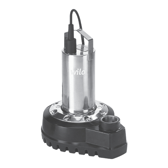 Wilo -Drain TS 50 Series Installation And Operating Instructions Manual