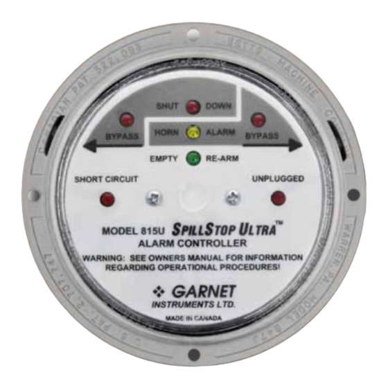 Garnet SPILLSTOP ULTRA 815-U Manual