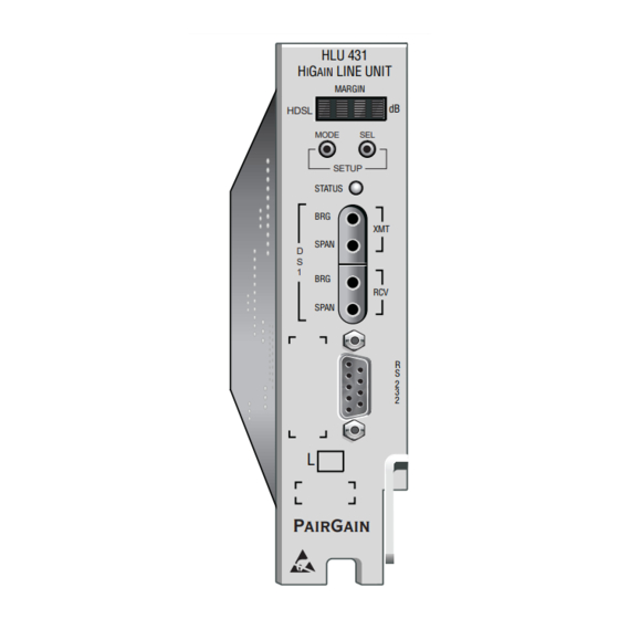 PairGain HiGain HLU-431 1E Manual