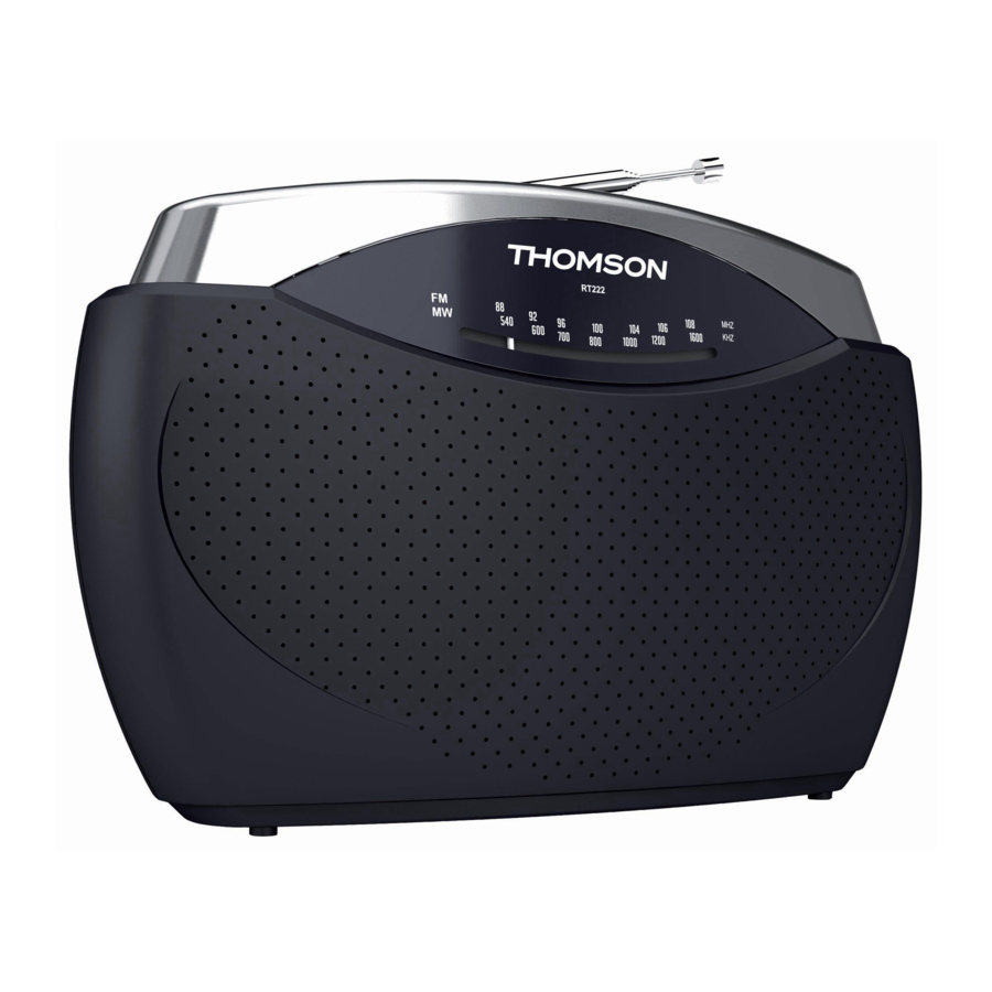 THOMSON RT222, RT223 - Portable Radio Manual