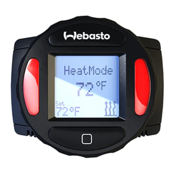 Webasto SmarTemp Control fx Quick Start Manual