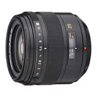 Panasonic L-X025 - Leica D Summilux Lens Operating Instructions Manual