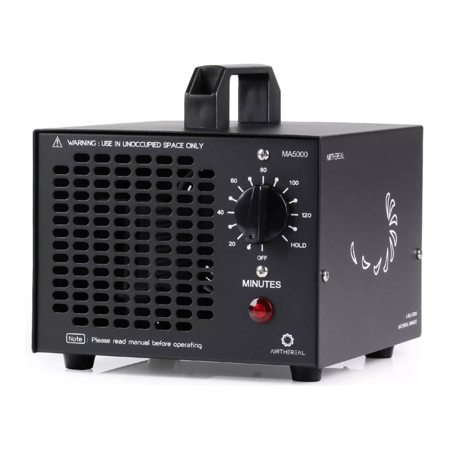 Airthereal MA5000 - OZONE GENERATOR Manual