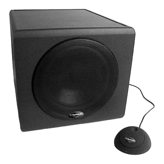 Klipsch SWS Owner's Manual