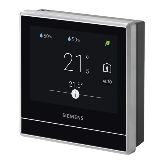 Siemens RDS110 Quick Manual