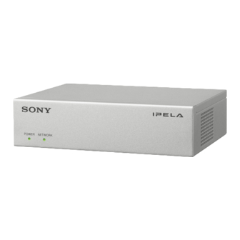 Sony Ipela Quick Reference Manual