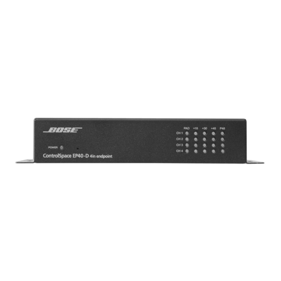 Bose ControlSpace EP40-D Installation Manual