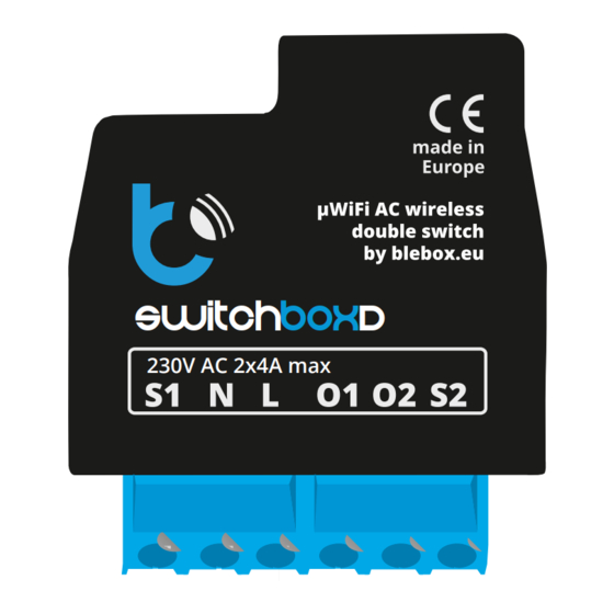 BleBox switchboxD User Manual