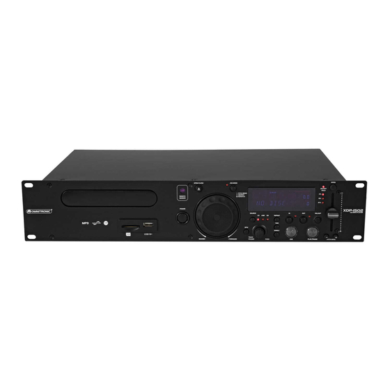 Omnitronic XDP-1502 Product Manual