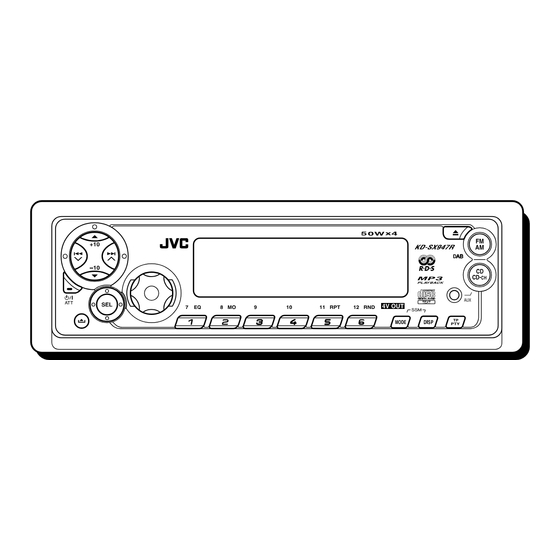 JVC CD Receiver KD-SX947R Instructions Manual