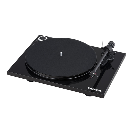 Pro-Ject Audio Systems ESSENTIAL III Instructions For Use & Warranty