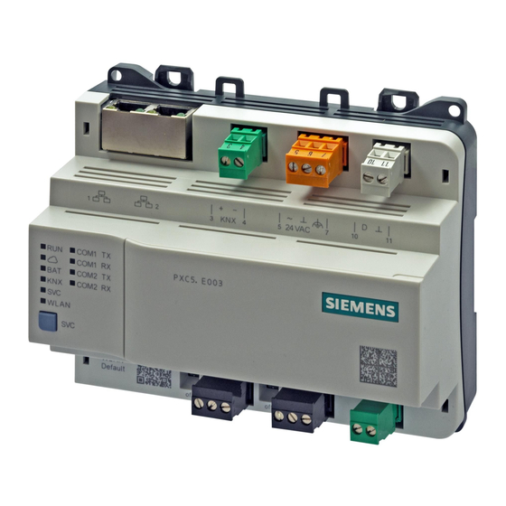 Siemens Desigo PXC5.E003 Manuals