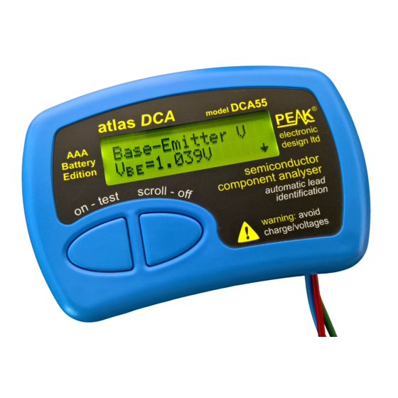 Peak Atlas DCA55 User Manual