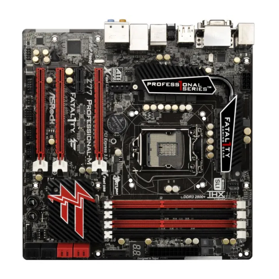 ASROCK Fatal1ty Z77 Professional-M series User Manual
