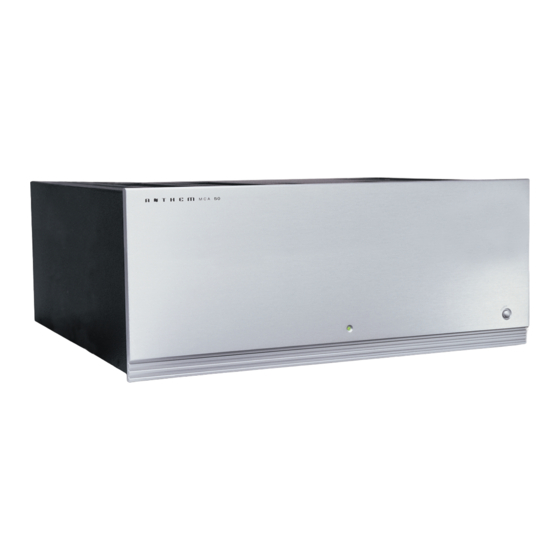 Anthem MCA 20 Specifications