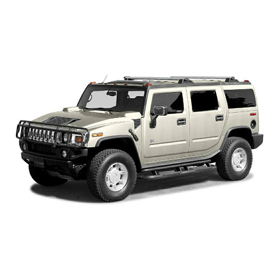 Hummer H2 2005 Getting To Know Manual