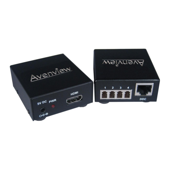 Avenview FO-HDM-SET HDMI Extender Fiber Manuals