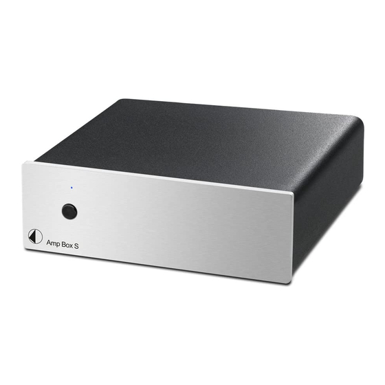 Box-Design Pro-Ject Amp Box S Instructions For Use