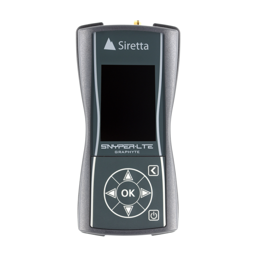 SIRETTA SNYPER-LTE Graphyte Quick User Manual