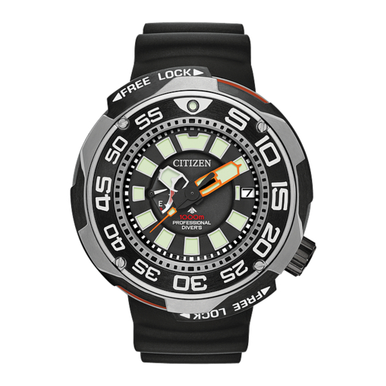 Citizen Promaster 1000M Professional Diver Abbreviated Instruction