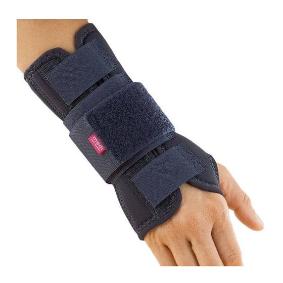 medi Wrist support Instructions For Use Manual