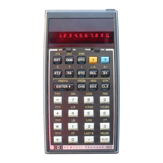 HP -33E Owner's Handbook Manual