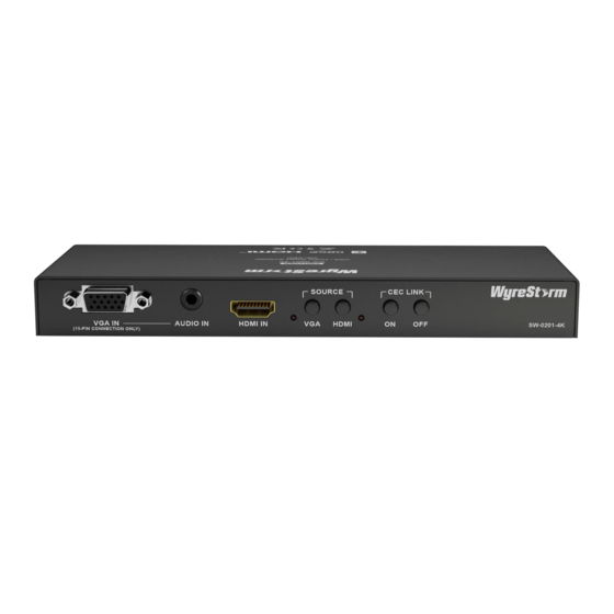 Wyrestorm SW-0201-4K User Manual