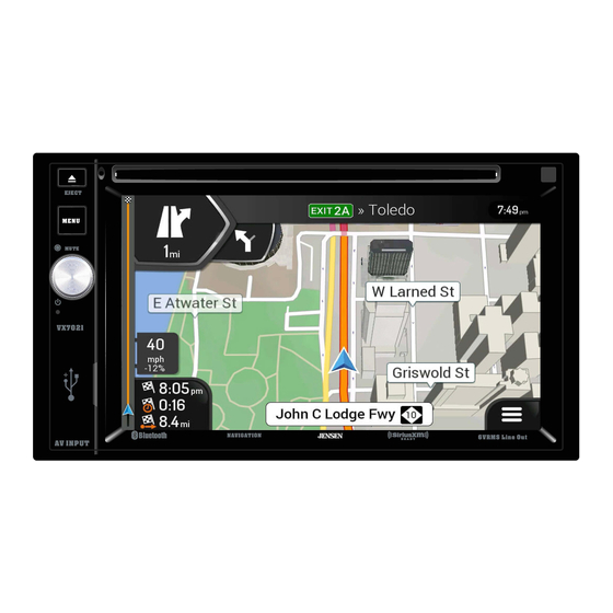Jensen VX7021 Operation Manual