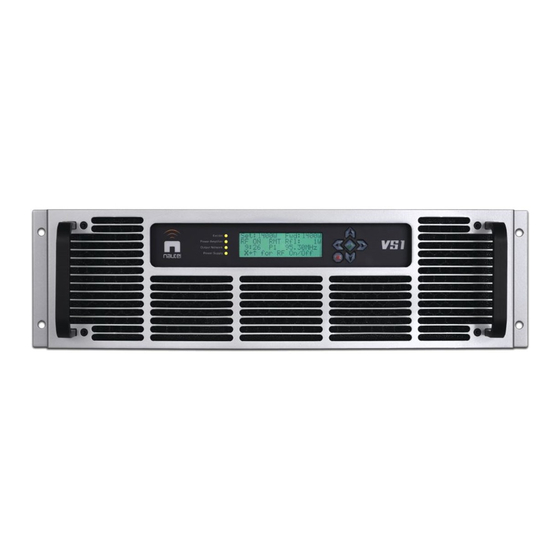 Nautel VS1 FM Transmitter Manuals