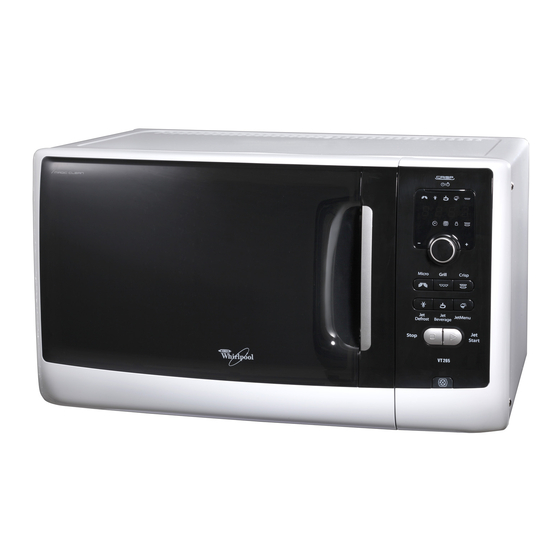 Whirlpool VT 265 Quick Reference Manual