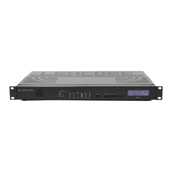 Lencore GOLD A1U Design, Installation And Operation Manuallines